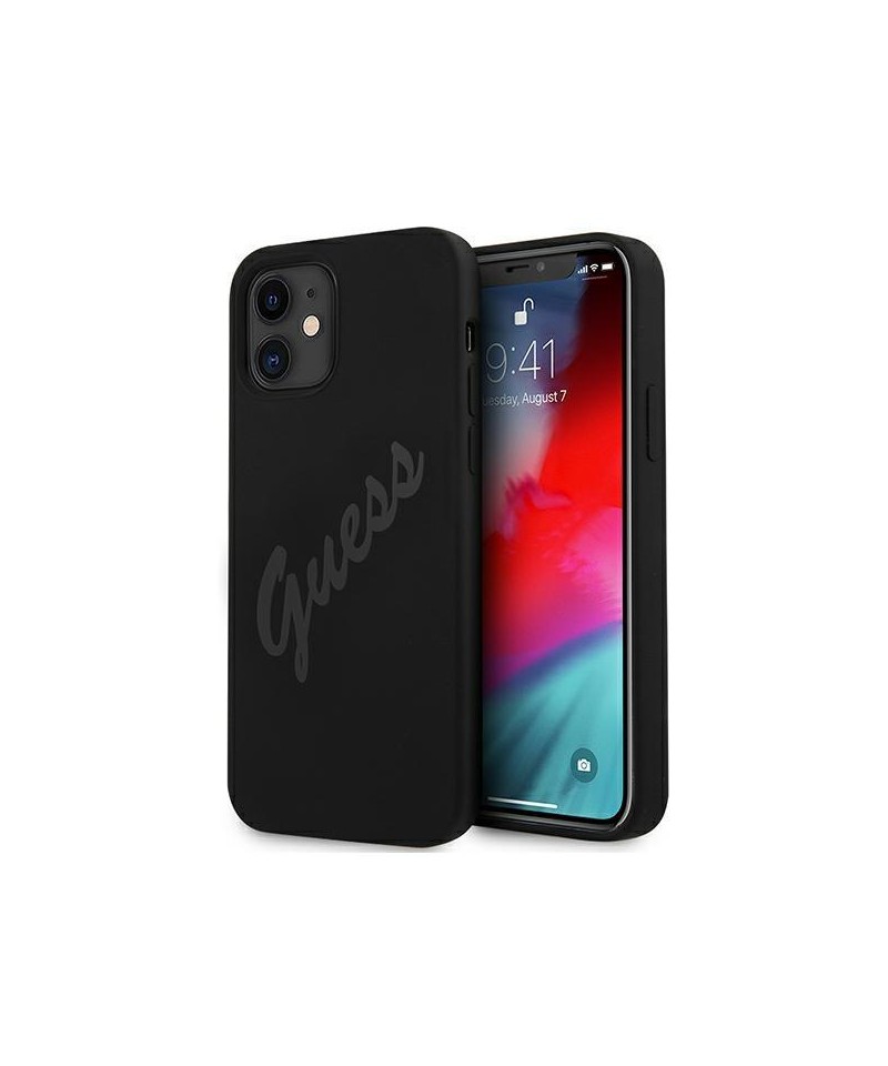 Guess GUHCP12SLSVSBK iPhone 12 mini 5.4" black/black hardcase Script Vintage