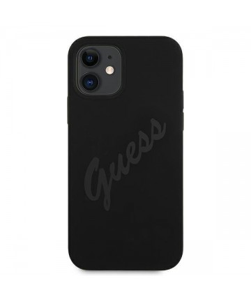 Guess GUHCP12SLSVSBK iPhone 12 mini 5.4" black/black hardcase Script Vintage