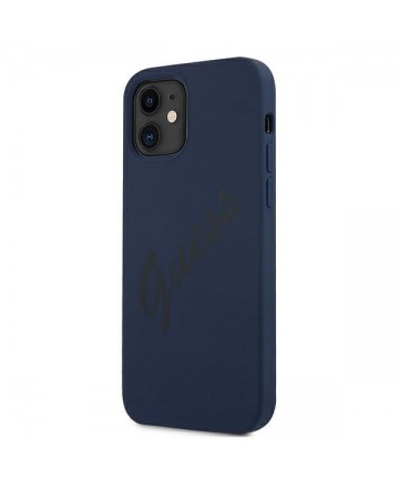 Guess GUHCP12SLSVSBL iPhone 12 mini 5.4" blue/blue hardcase Script Vintage