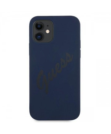 Guess GUHCP12SLSVSBL iPhone 12 mini 5.4" blue/blue hardcase Script Vintage