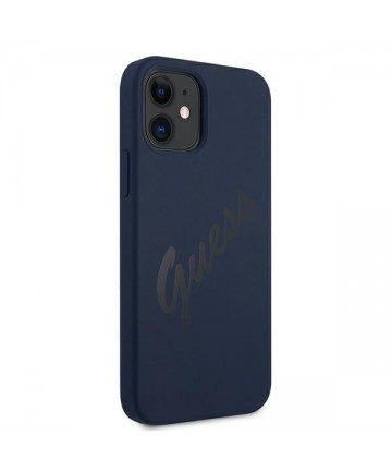 Guess GUHCP12SLSVSBL iPhone 12 mini 5.4" blue/blue hardcase Script Vintage