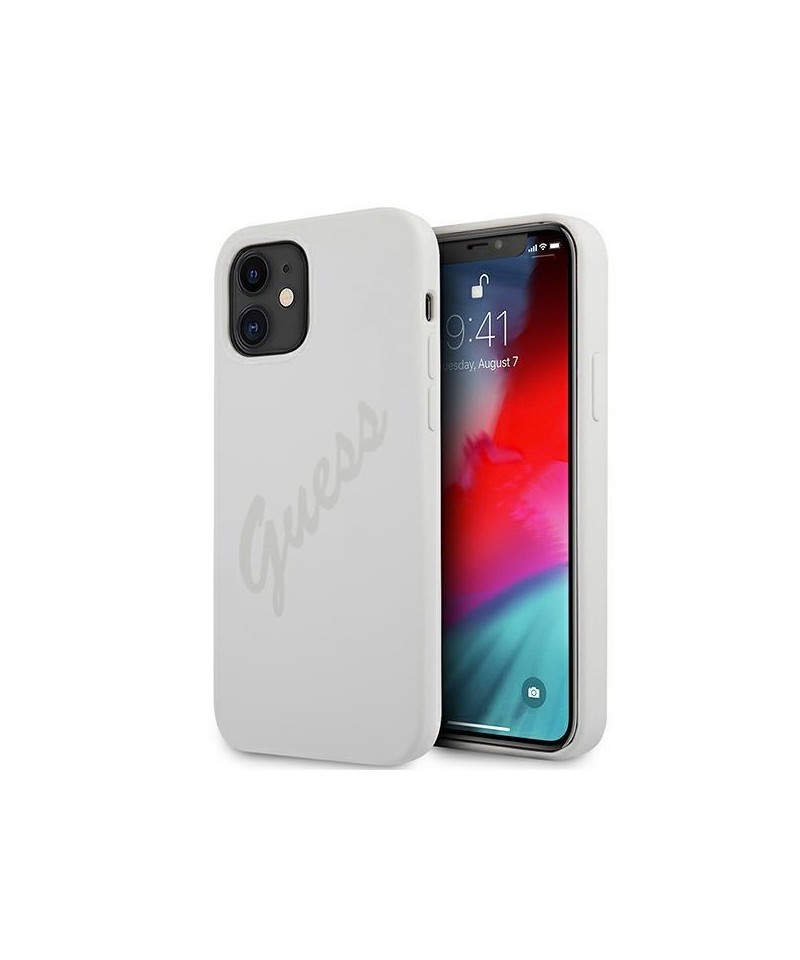 Guess GUHCP12SLSVSCR iPhone 12 mini 5.4" cream/cream hardcase Script Vintage