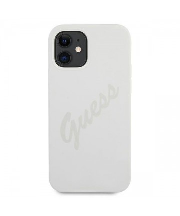 Guess GUHCP12SLSVSCR iPhone 12 mini 5.4" cream/cream hardcase Script Vintage