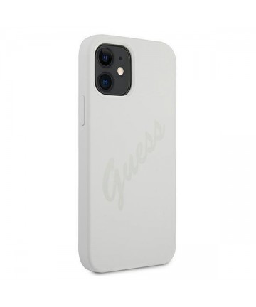 Guess GUHCP12SLSVSCR iPhone 12 mini 5.4" cream/cream hardcase Script Vintage