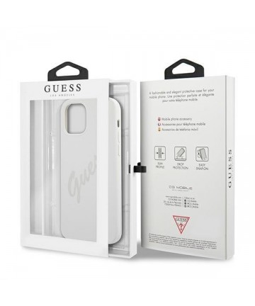 Guess GUHCP12SLSVSCR iPhone 12 mini 5.4" cream/cream hardcase Script Vintage