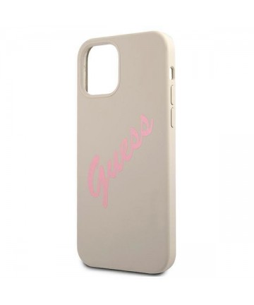 Guess GUHCP12SLSVSGP iPhone 12 mini 5.4" gray pink/grey pink hardcase Silicone Vintage