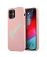 Guess GUHCP12SLSVSPG iPhone 12 mini 5.4" rose green/green pink hardcase Silicone Vintage