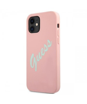 Guess GUHCP12SLSVSPG iPhone 12 mini 5.4" rose green/green pink hardcase Silicone Vintage