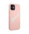 Guess GUHCP12SLSVSPG iPhone 12 mini 5.4" rose green/green pink hardcase Silicone Vintage