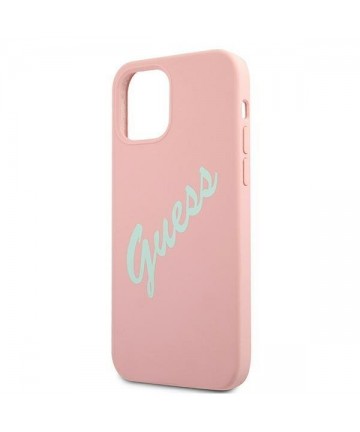 Guess GUHCP12SLSVSPG iPhone 12 mini 5.4" rose green/green pink hardcase Silicone Vintage