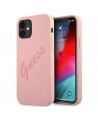 Guess GUHCP12SLSVSPI iPhone 12 mini 5.4" pink/pink hardcase Script Vintage