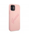 Guess GUHCP12SLSVSPI iPhone 12 mini 5.4" pink/pink hardcase Script Vintage