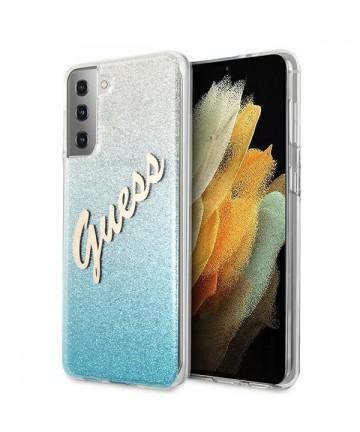 Guess GUHCS21MPCUGLSBL S21+ G996 blue/blue hardcase Glitter Gradient Script