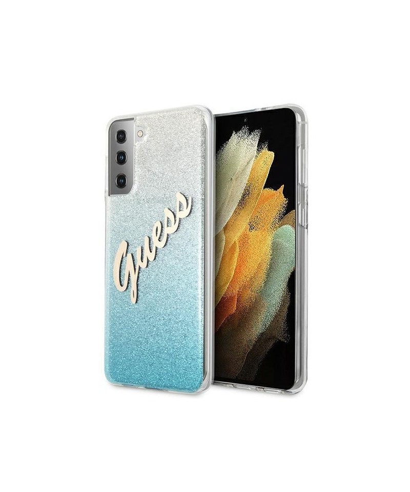 Guess GUHCS21MPCUGLSBL S21+ G996 blue/blue hardcase Glitter Gradient Script