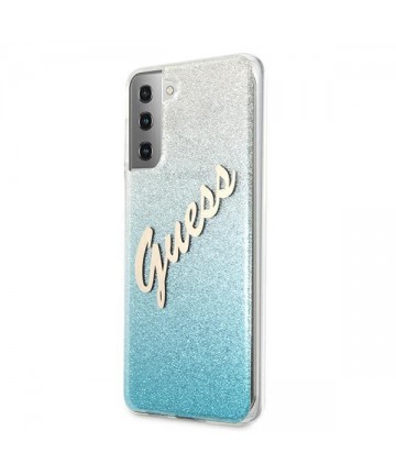 Guess GUHCS21MPCUGLSBL S21+ G996 blue/blue hardcase Glitter Gradient Script