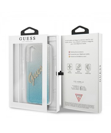 Guess GUHCS21MPCUGLSBL S21+ G996 blue/blue hardcase Glitter Gradient Script