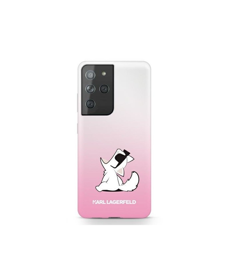 Karl Lagerfeld Choupette Fun Case for Samsung Galaxy S21 Ultra - Pink