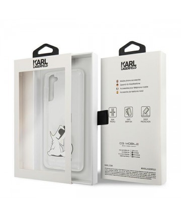Karl Lagerfeld Choupette Fun Case for Samsung Galaxy S21+ - Transparent