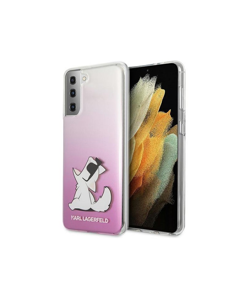 Karl Lagerfeld Choupette Fun Case for Samsung Galaxy S21+ - Pink
