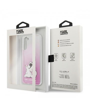 Karl Lagerfeld Choupette Fun Case for Samsung Galaxy S21+ - Pink