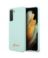 Guess GUHCS21MLSLMGLB S21+ G996 blue/blue hardcase Silicone Script Metal Logo