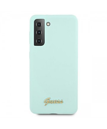 Guess GUHCS21MLSLMGLB S21+ G996 blue/blue hardcase Silicone Script Metal Logo