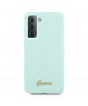 Guess GUHCS21MLSLMGLB S21+ G996 blue/blue hardcase Silicone Script Metal Logo