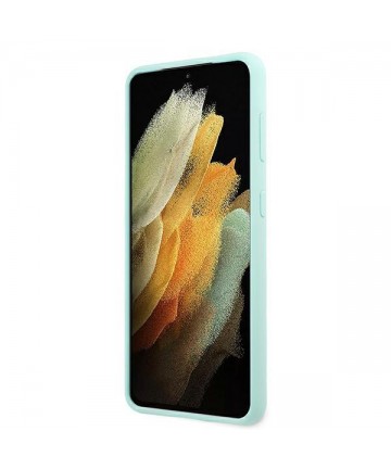 Guess GUHCS21MLSLMGLB S21+ G996 blue/blue hardcase Silicone Script Metal Logo