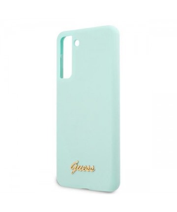 Guess GUHCS21MLSLMGLB S21+ G996 blue/blue hardcase Silicone Script Metal Logo