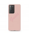 Guess GUHCS21LLSVSPI S21 Ultra G998 pink/pink hardcase Script Vintage