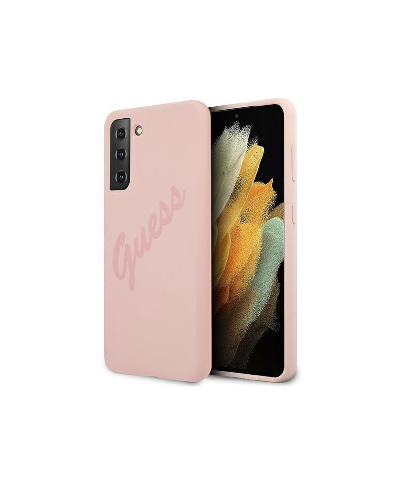 Guess GUHCS21MLSVSPI S21+ G996 pink/pink hardcase Script Vintage