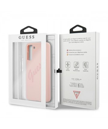 Guess GUHCS21MLSVSPI S21+ G996 pink/pink hardcase Script Vintage