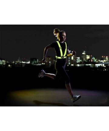 Adjustable reflective harness for running bike - black