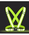 Adjustable reflective harness for running bike - black