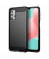 Carbon Case Flexible Cover TPU Case for Samsung Galaxy A32 4G black