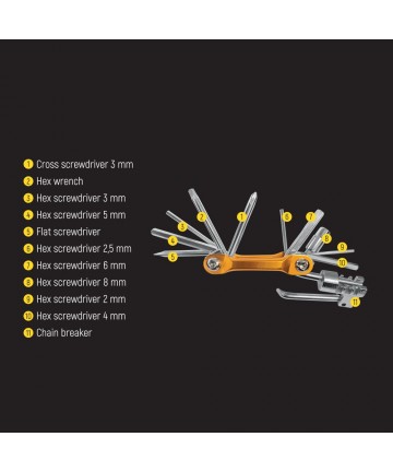 Wozinsky bicycle multitool 11in1 bicycle repair tool kit (WMT-01)