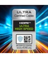 Wozinsky HDMI 2.1 Cable 8K 60 Hz 48 Gbps / 4K 120 Hz / 2K 144 Hz 1 m Silver (WHDMI-10)