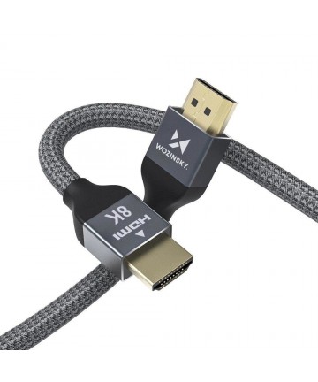 Wozinsky HDMI 2.1 Cable 8K 60 Hz 48 Gbps / 4K 120 Hz / 2K 144 Hz 1 m Silver (WHDMI-10)