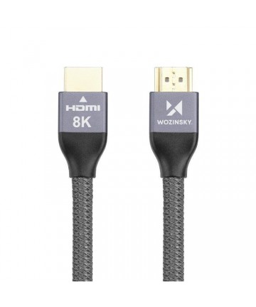 Wozinsky HDMI 2.1 Cable 8K 60 Hz 48 Gbps / 4K 120 Hz / 2K 144 Hz 1 m Silver (WHDMI-10)