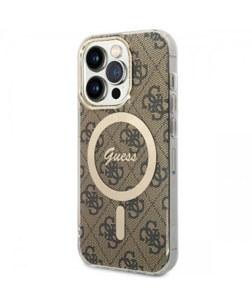 Guess IML 4G MagSafe case for iPhone 15 Pro - brown