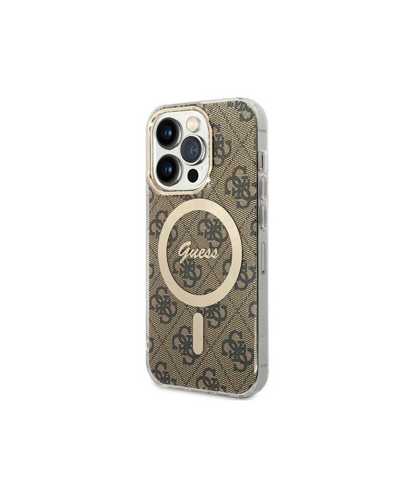 Guess IML 4G MagSafe case for iPhone 15 Pro - brown
