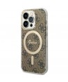 Guess IML 4G MagSafe case for iPhone 15 Pro - brown
