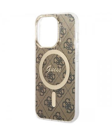Guess IML 4G MagSafe case for iPhone 15 Pro - brown