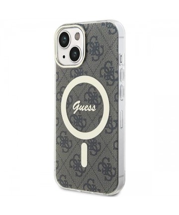 Guess IML 4G MagSafe iPhone 15 Plus Case - Brown