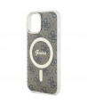 Guess IML 4G MagSafe case for iPhone 15 - brown