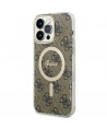 Guess IML 4G MagSafe Case for iPhone 15 Pro Max - Brown