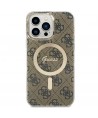 Guess IML 4G MagSafe Case for iPhone 15 Pro Max - Brown