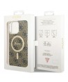 Guess IML 4G MagSafe Case for iPhone 15 Pro Max - Brown