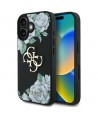 Guess Grained Roses Big 4G logo case for iPhone 16 - black