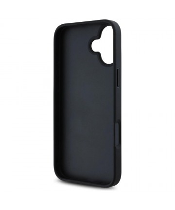 Guess Grained Roses Big 4G logo case for iPhone 16 - black